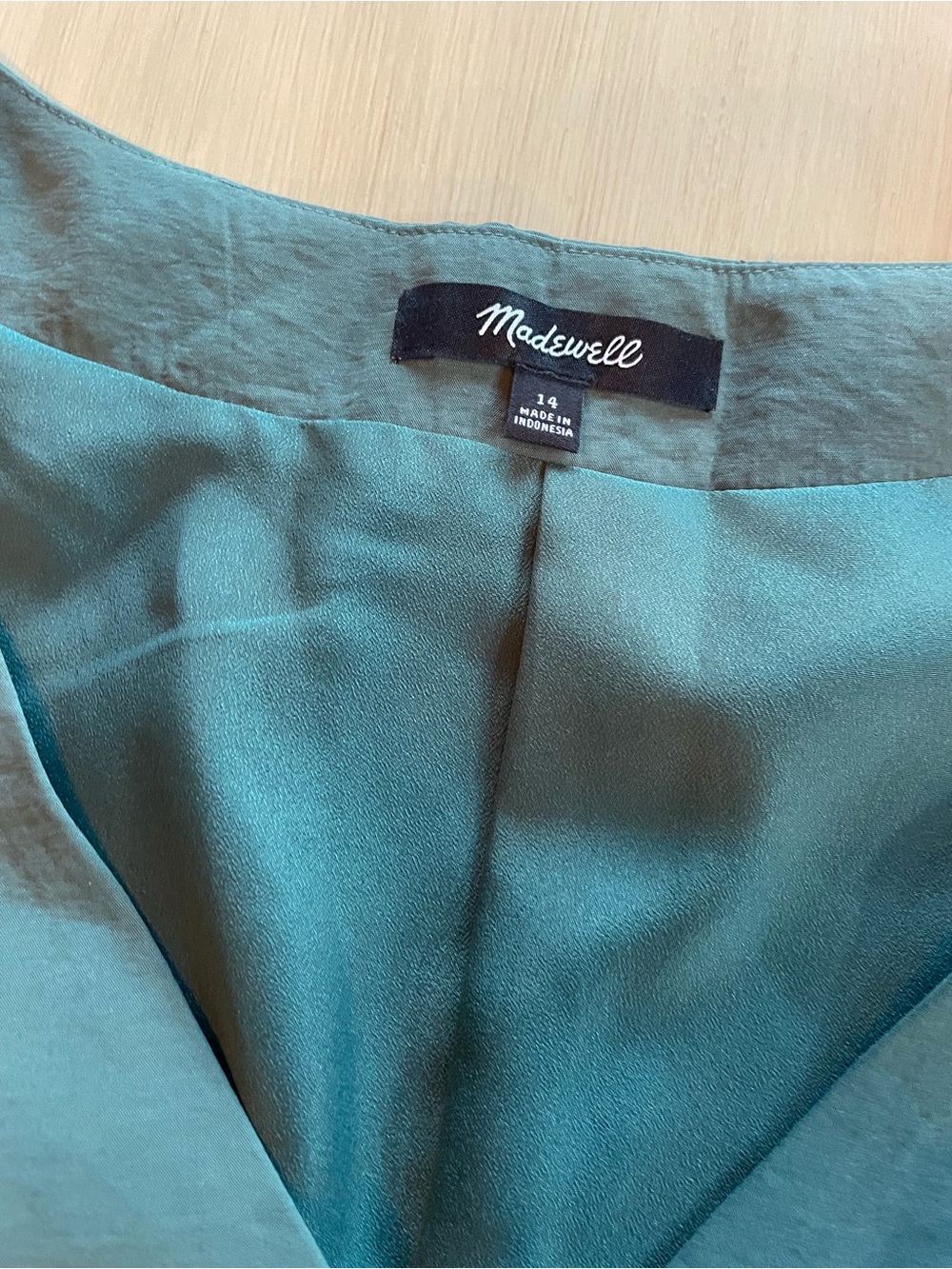 Madewell Forest Green V-Neck Vest Button Front Sleeveless Top - Picture 4 of 4